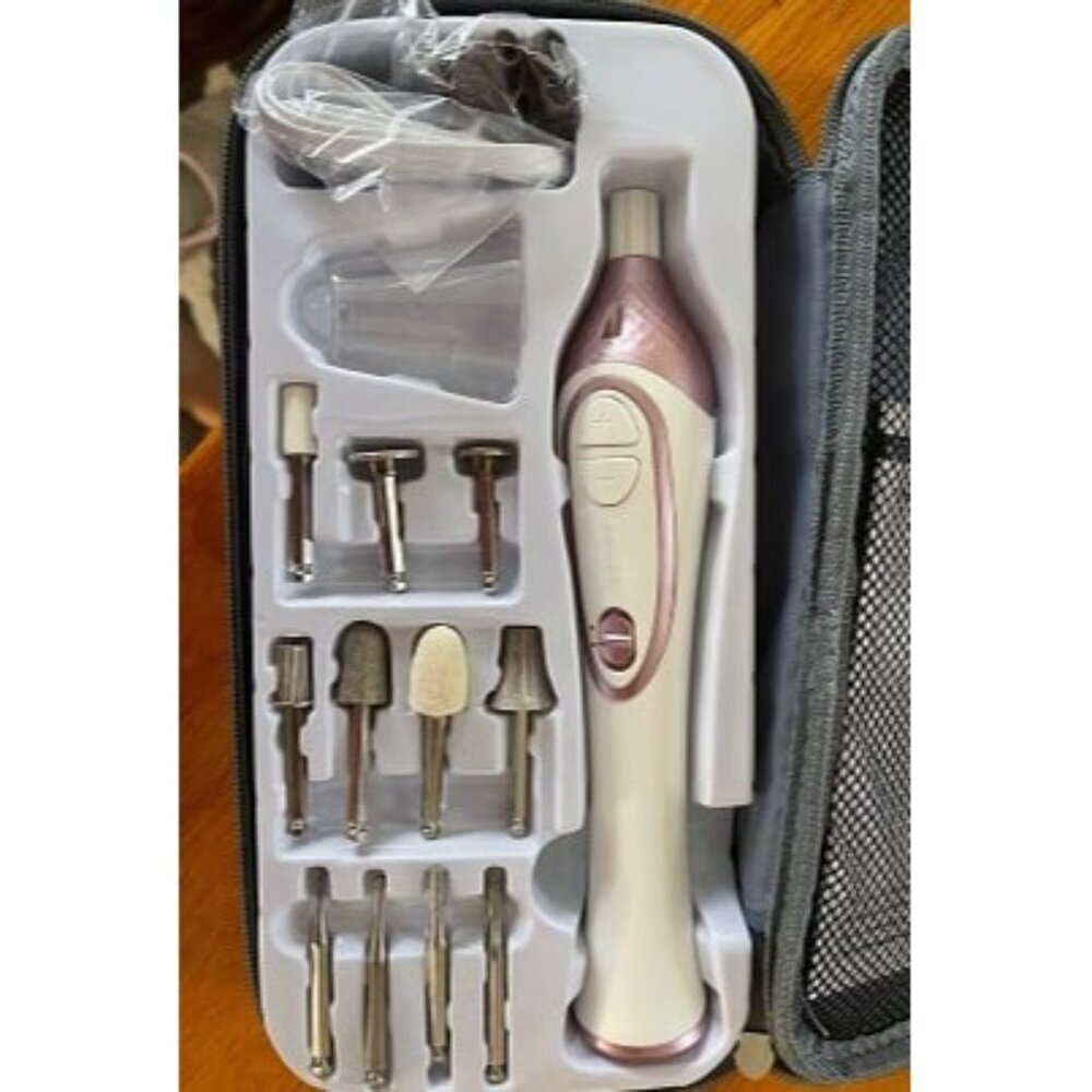 New 36-Piece Professional Manicure & Pedicure Kit, Cordless Nail Drill Machine